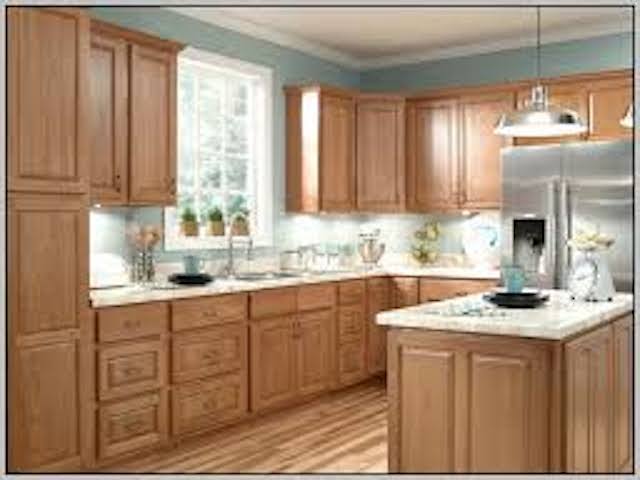 Light Brown Kitchen Cabinets With White Countertops Design Ideas