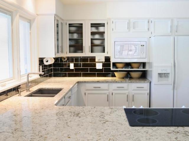 White Granite Countertops With White Cabinets Design Ideas