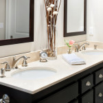 Crema Marfil Marble Bathroom Vanity Countertop Ideas