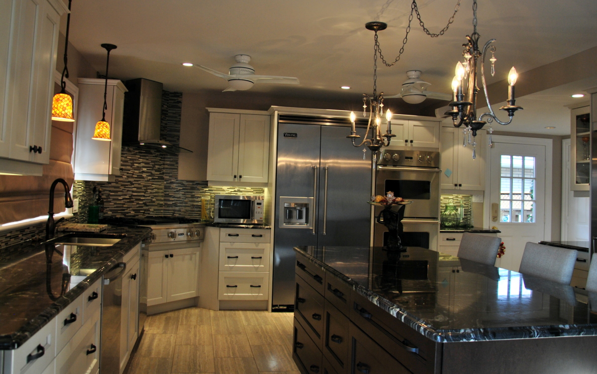 Cosmic Black Granite Countertops Kitchen Design Ideas
