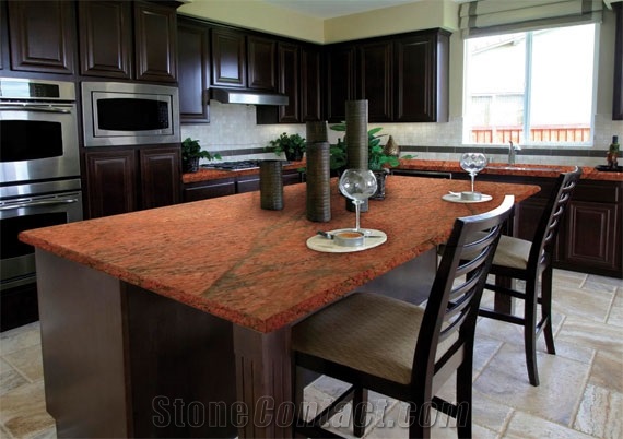 Red Dragon Granite Countertops Kitchen Design Ideas