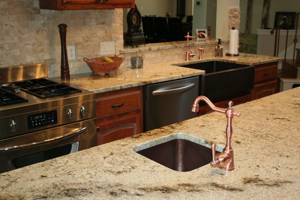 Sienna Beige Granite Countertops Kitchen Design Ideas