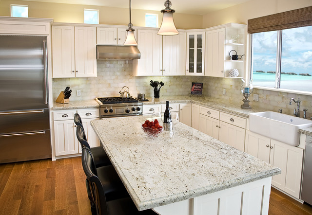 Colonial Gold Granite  Countertops Kitchen Design Ideas