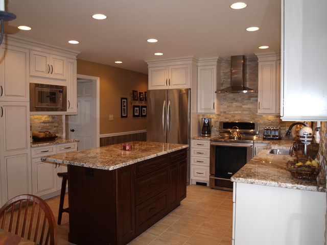 Golden Persa Granite Countertops Kitchen Design Ideas
