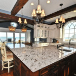 White Diamond Granite Kitchen Countertop Design Ideas