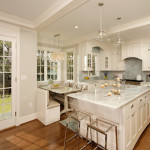 White Pearl Quartzite Kitchen Countertop Design Ideas