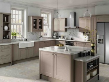 Gray Kitchen Cabinets With White Countertops & Backsplash Ideas