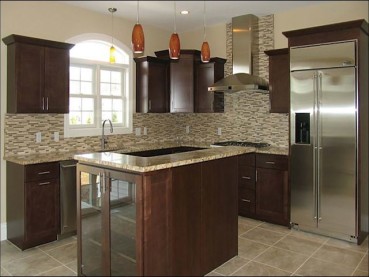 Santa Cecilia Granite With Dark Cabinets Backsplash Ideas