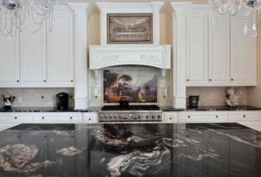 Titanium Granite With White Cabinets Backsplash Ideas