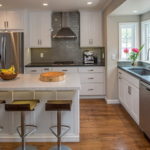Two Tone Kitchen Countertops Ideas White Cabinets