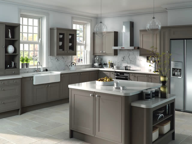 Popular Grey Kitchen Cabinets With White Countertops