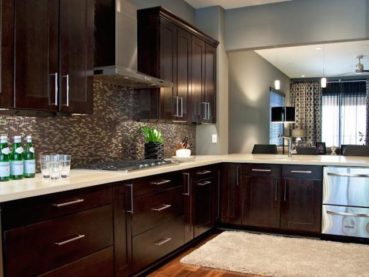 Espresso Shaker Cabinets With Granite Countertops