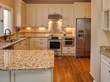 Giallo Napoli Granite Countertops With White Cabinets