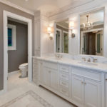 White Master Bathroom Countertops Design Ideas