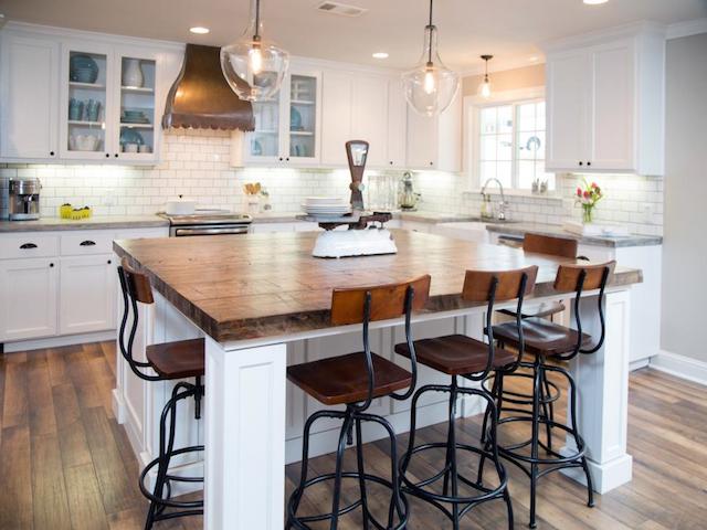 Wood Look Tile Flooring With White Kitchen Cabinets