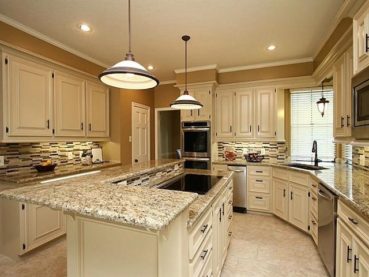 Santa Cecilia Gold Granite Countertops Kitchen Ideas